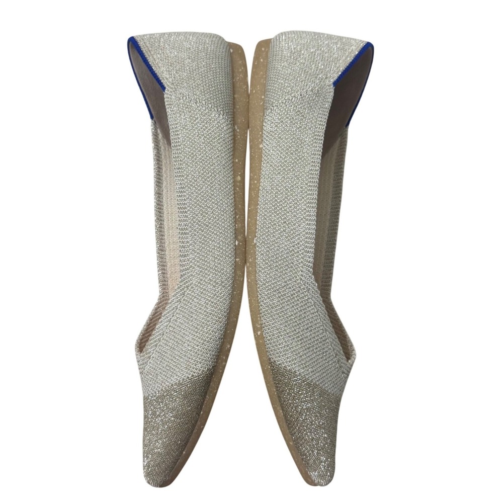 Rothy's The Point Flats Women 8.5 Diamond Metallic Gold Slip On Pointed Toe - Picture 9 of 13